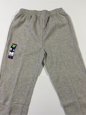Men's Grey Elastic-Waist Sweatpants with Side Pockets